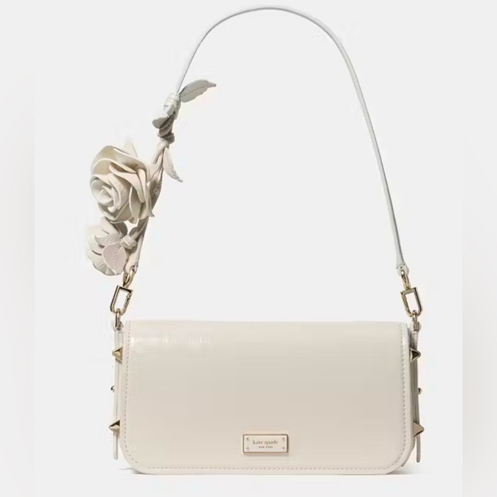 🌹Kate Spade New York Liv Crinkle Patent Leather Shoulder Bag